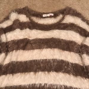 Fuzzy long sleeve sweater